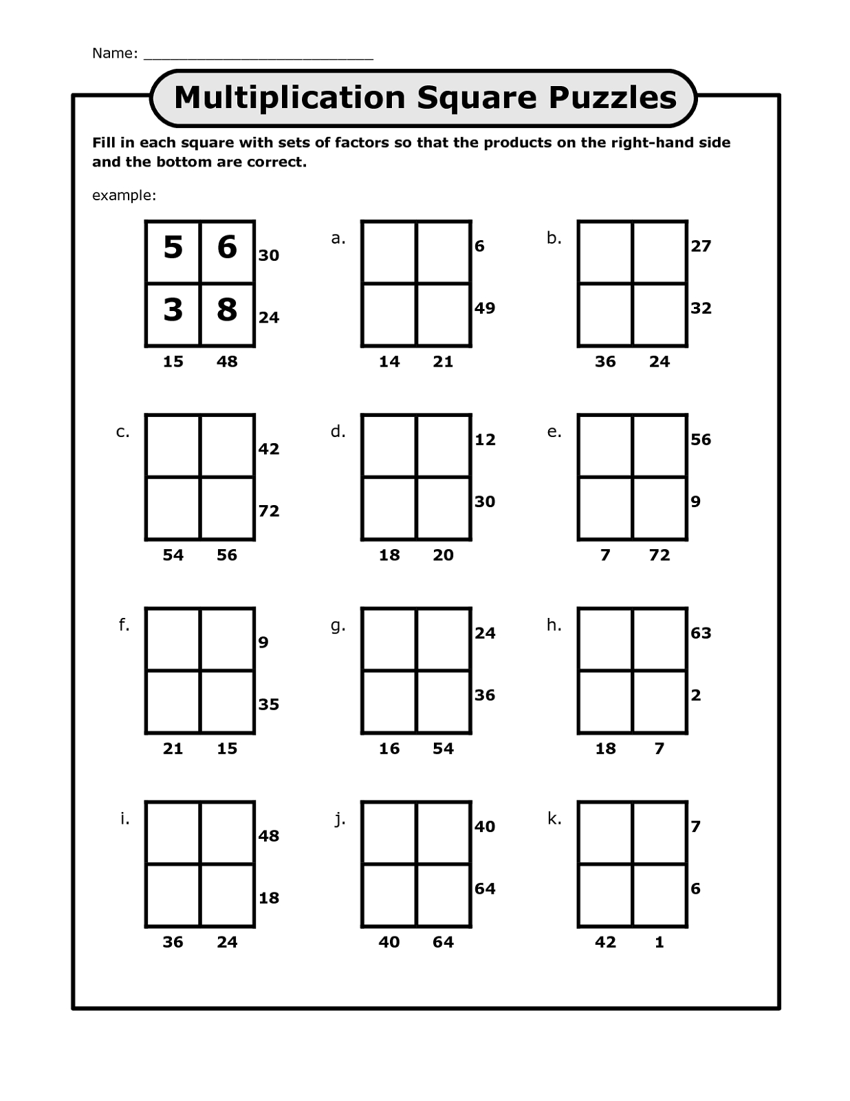 Math Puzzles Printable For Learning | Activity Shelter - Printable Multiplication Puzzles
