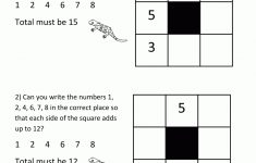 Math Puzzles Quadras Square Puzzle 2 | Maths Puzzle | Maths Puzzles - Printable Math Puzzles For 8Th Graders