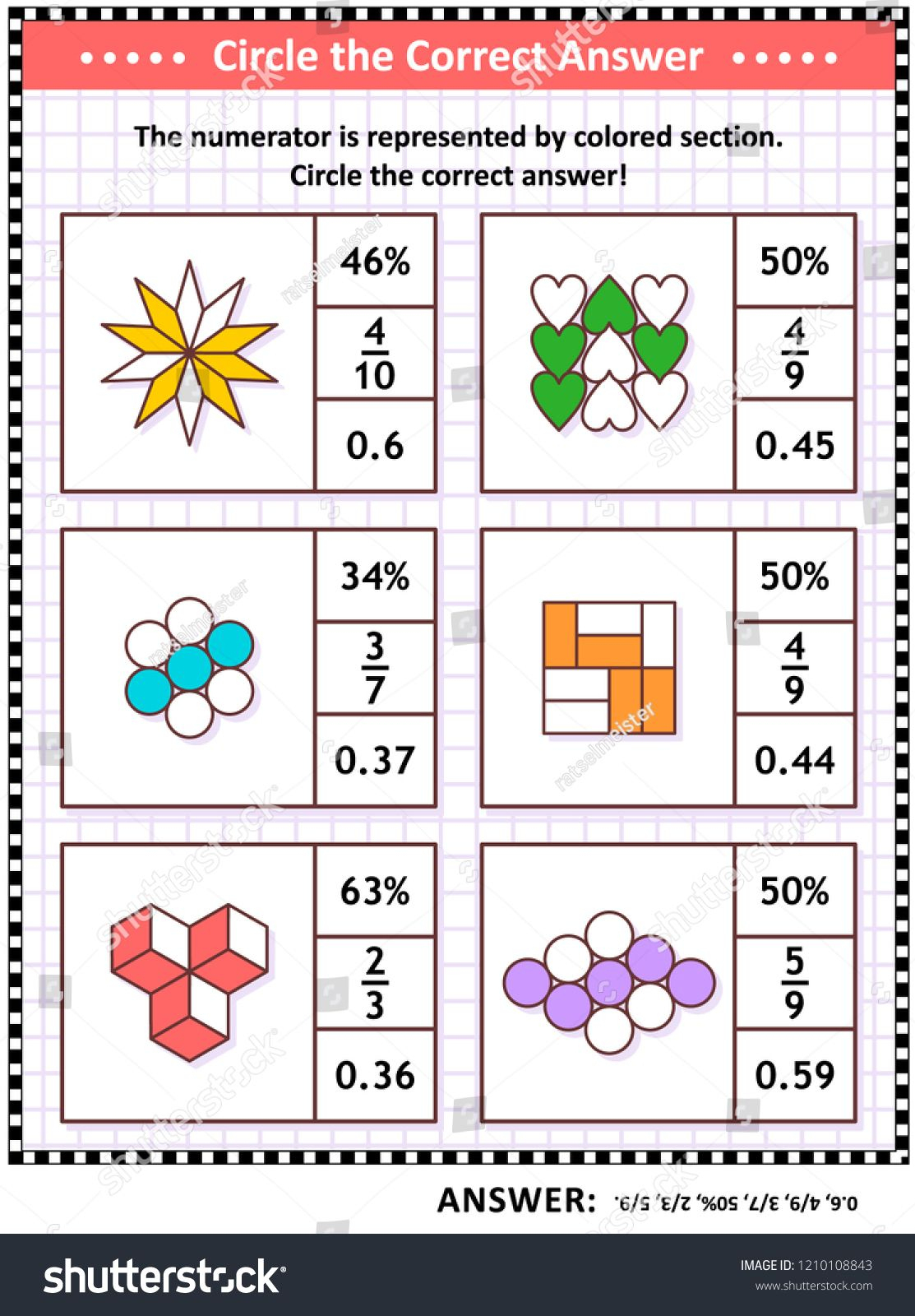 Math Skills And Iq Training Visual Puzzle Or Worksheet For - Worksheet Visual Puzzle
