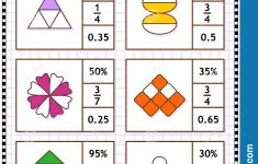 Math Skills Training Puzzle Or Worksheet With Visual Fractions Stock - Worksheet Visual Puzzle