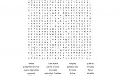 Math Vocabulary Word Search Puzzle Word Search - Wordmint - Math Vocabulary Crossword Puzzles Printable