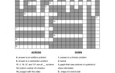 Maths Puzzles For Kids Crossword | Activities | Maths Puzzles, Kids - Free Printable Crossword Puzzle #7