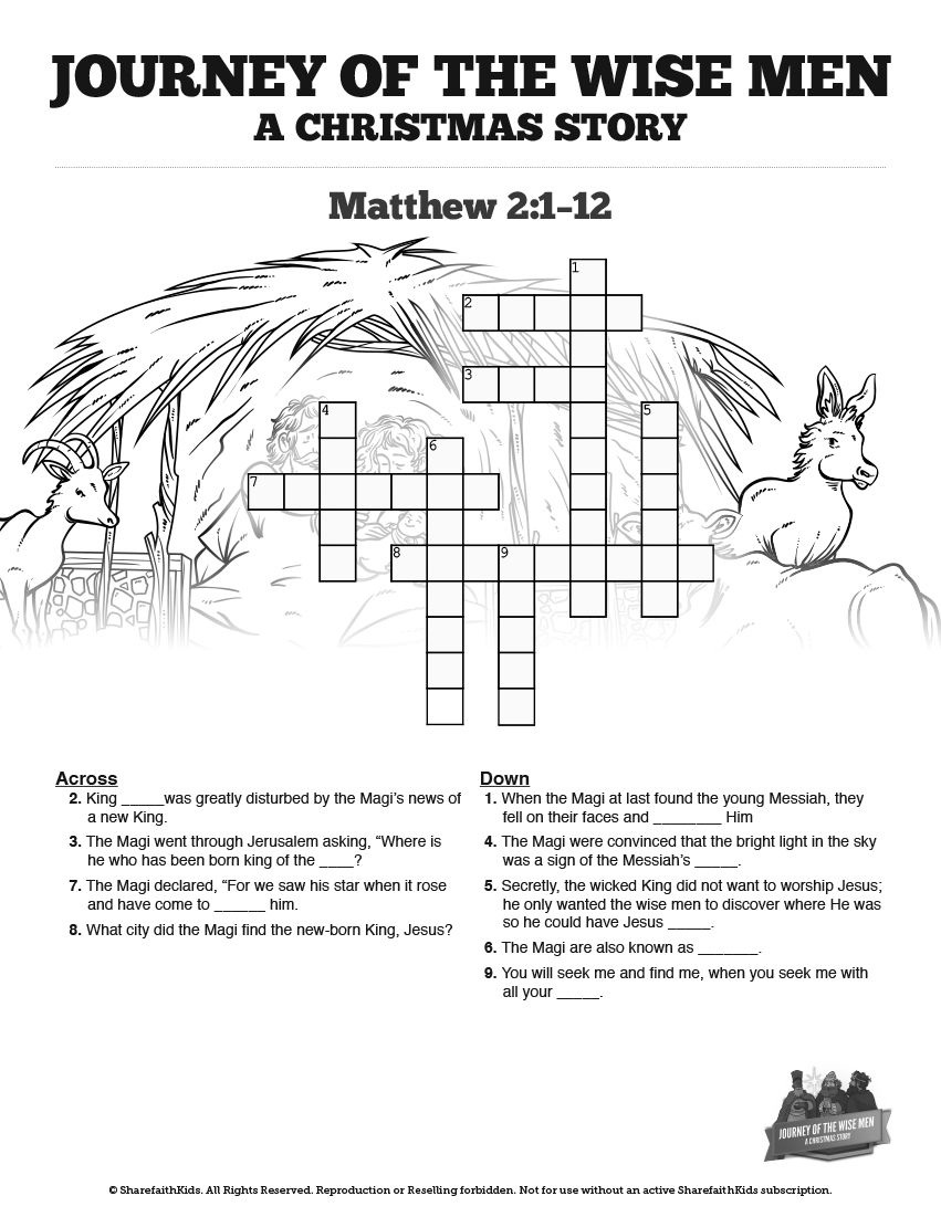 Printable Epiphany Crossword Puzzle Printable Crossword Puzzles