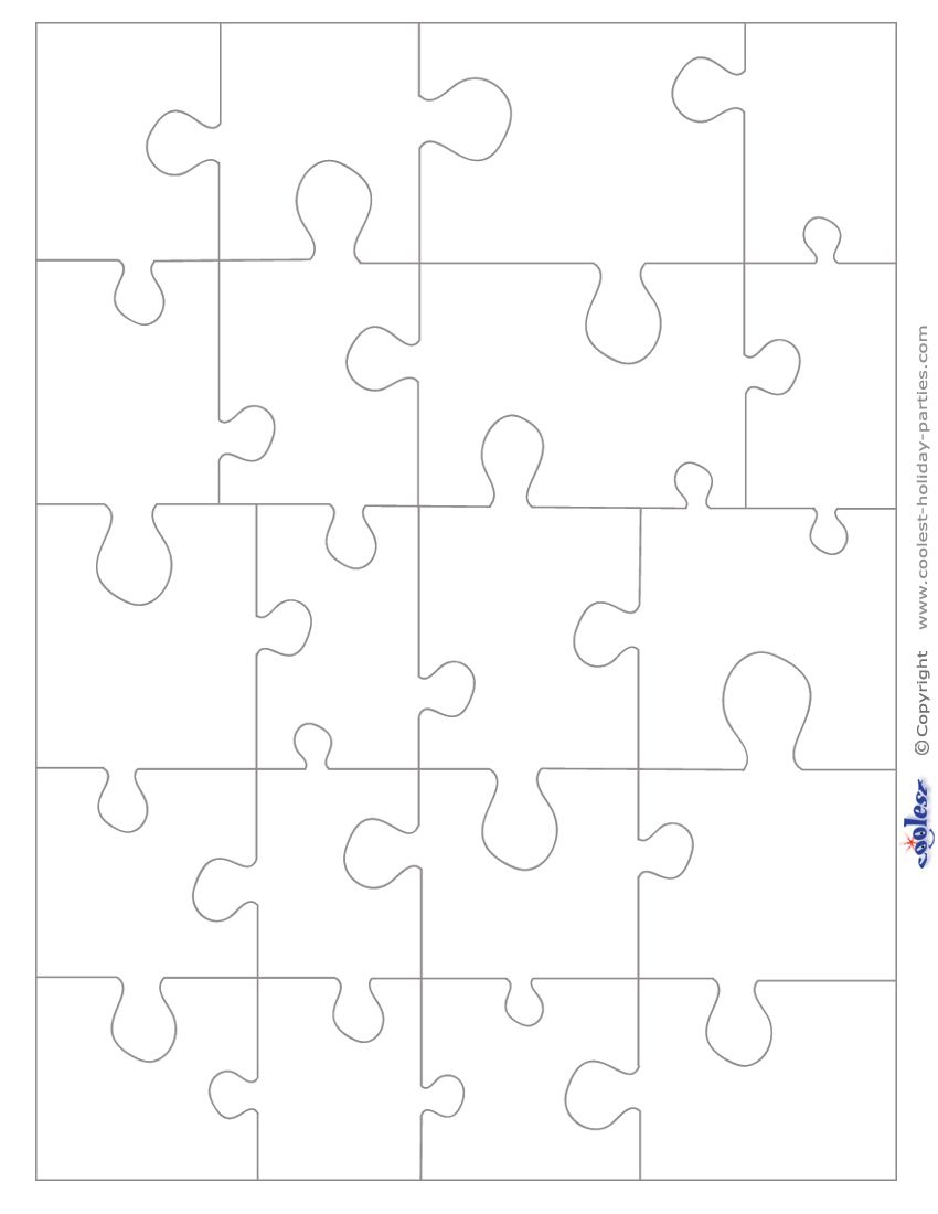 Medium Blank Printable Puzzle Pieces | Printables | Printable - Printable Jigsaw Puzzle For Adults