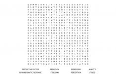 Mental Health** Word Search - Wordmint - Printable Crossword Puzzles For Mental Health
