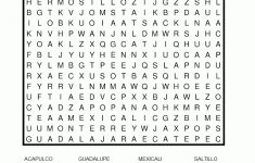 Mexican Cities Printable Word Search Puzzle - Quick Printable Puzzles