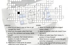 Money-Banking Crossword Puzzle Worksheet-Esl Fun Games-Have Fun! - Printable English Vocabulary Crossword Puzzle