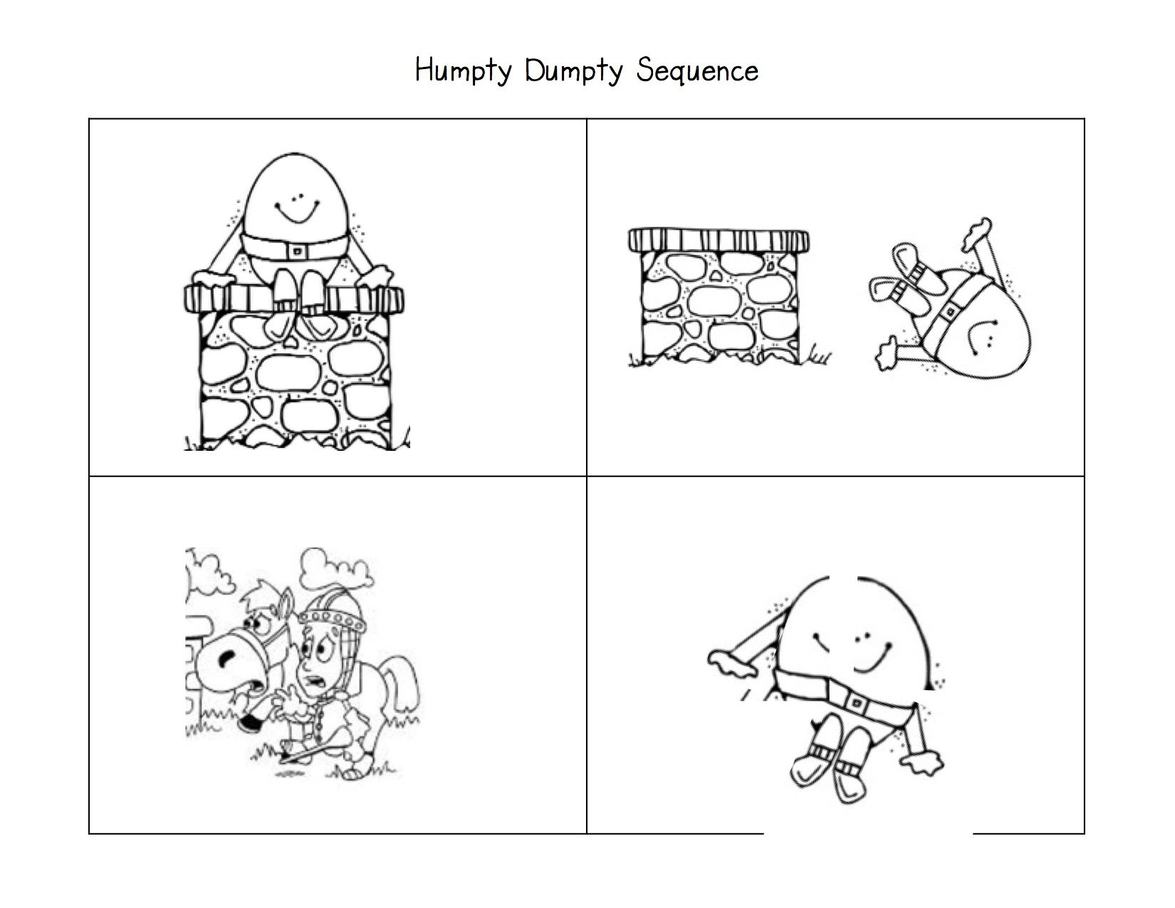 More Fun With Nursery Rhymes! | Literacy: Nursery Rhymes | Nursery - Printable Humpty Dumpty Puzzle