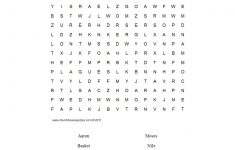 Moses Word Search - Printable Puzzles On Moses