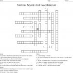 Motion, Speed And Acceleration Crossword   Wordmint   Printable 2 Speed Crossword