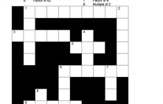 Multiples And Factors Crossword - Printable Math Crossword Puzzles For Middle School