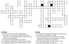 Music Crossword Puzzle Activity - Printable Crossword Puzzles Grade 3