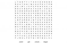 Myths And Legends Word Search - Wordmint - Printable Beowulf Crossword Puzzle