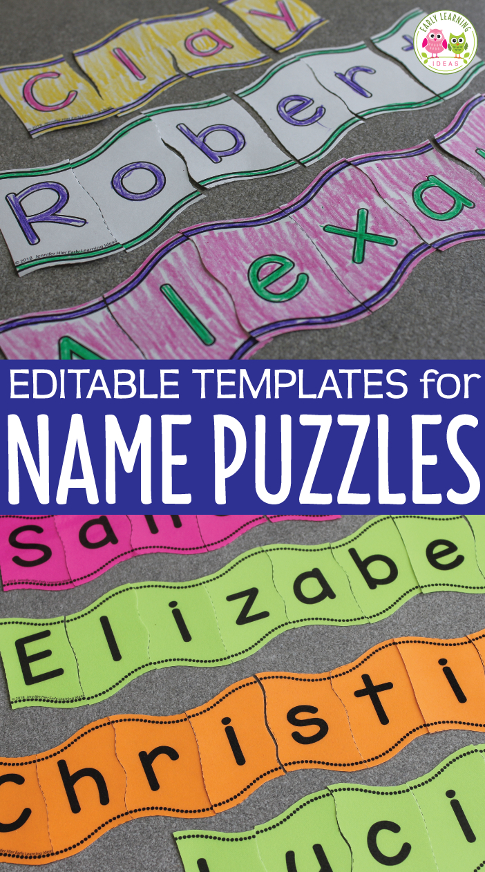 Printable Name Puzzles For Preschoolers Printable Crossword Puzzles