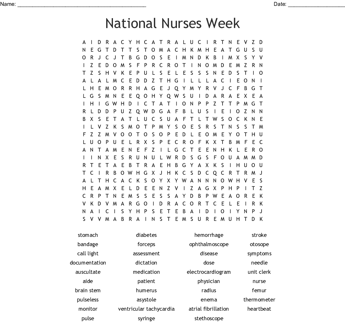 This Crossword Puzzle Was Created With Eclipse Crossword Nurses Printable Crossword Puzzles