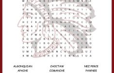 Native Americans Word Search Puzzle: Indian Tribe Names | Tpt Social - Native American Crossword Puzzle Printable