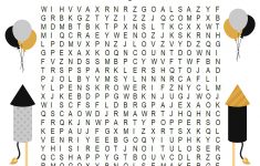 New Year's Word Search Printable - Happiness Is Homemade - New Year Crossword Puzzle Printable