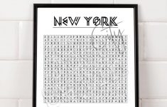 New York City Crossword Word Search Printable Art Digital | Etsy - 50 States Crossword Puzzle Printable