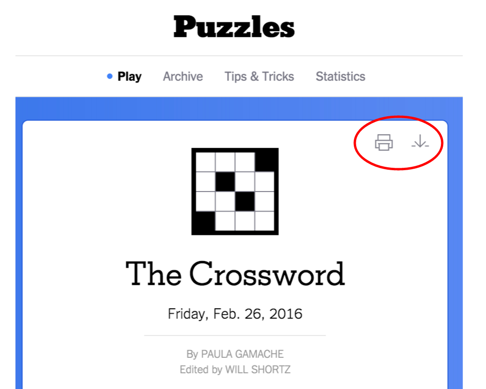New York Times Crossword – Help - Print My Puzzle
