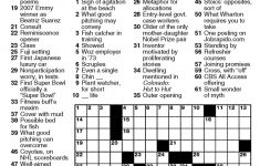 Newsday Crossword Puzzle For Oct 06, 2018,stanley Newman - October Crossword Puzzle Printable