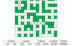 Number Fill In Puzzles Crosswords Crossword Puzzle - Printable Fill In Puzzle