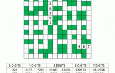 Number Fill In Puzzles - Free Printable Crossword Puzzle #1 Answers