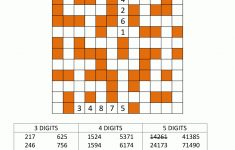 Number Fill In Puzzles - Free Printable Crossword Puzzle #2