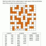 Number Fill In Puzzles   Free Printable Crossword Puzzle #3