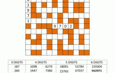 Number Fill In Puzzles - Free Printable Crossword Puzzle #3
