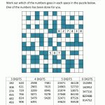 Number Fill In Puzzles   Printable Number Fill In Puzzles