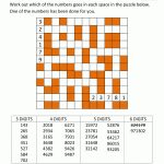 Number Fill In Puzzles   Printable Number Fill In Puzzles