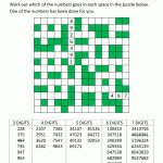 Number Fill In Puzzles   Printable Number Fill In Puzzles