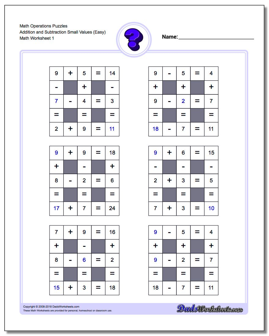 Number Grid Puzzles - Printable Grid Puzzles