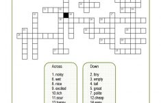 Opposite Adjectives Crossword Worksheet - Free Esl Printable - Printable Opposite Crossword Puzzle