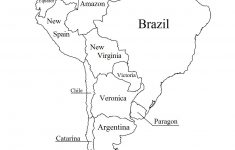 Outline Map Of South America Printable With Blank North And For New - Printable Puzzle South America