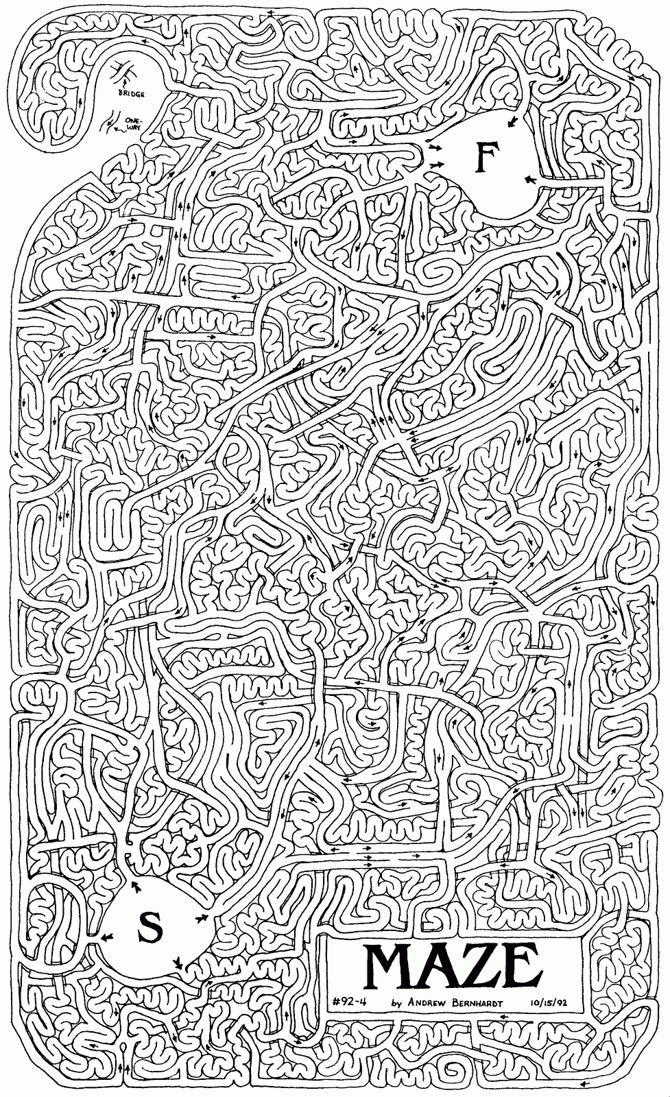 Pandemonium Maze | Late Night At The Library | Maze Worksheet - Printable Labyrinth Puzzles