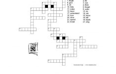 Past Participles Crossword Worksheet - Free Esl Printable Worksheets - Past Tense Crossword Puzzle Printable