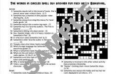 Personalized Printable Custom Crossword Puzzles For Teens. | Etsy - Printable Crossword #4