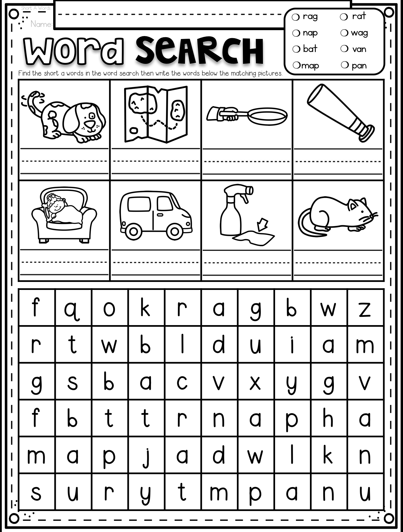 Phonics Word Search Puzzles Bundle | Kindergartenklub | Phonics - Printable Phonics Puzzles