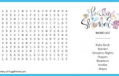 Photo : Baby Shower Crossword Puzzle Image - Free Printable Baby Shower Crossword Puzzle