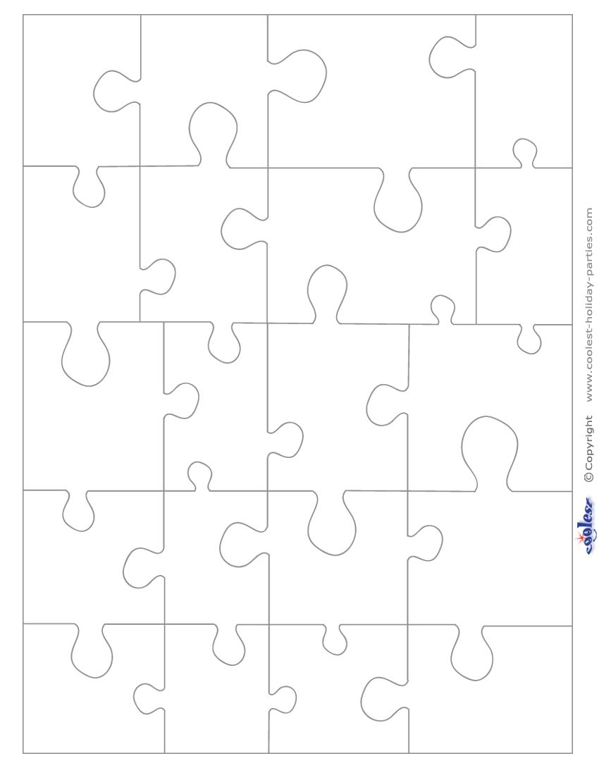 Print Out These Medium-Sized Printable Puzzle Pieces On White Or - Printable 9 Piece Puzzle