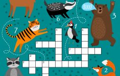 Printable Animal Crossword Royalty Free Vector Image - Printable Animal Puzzle