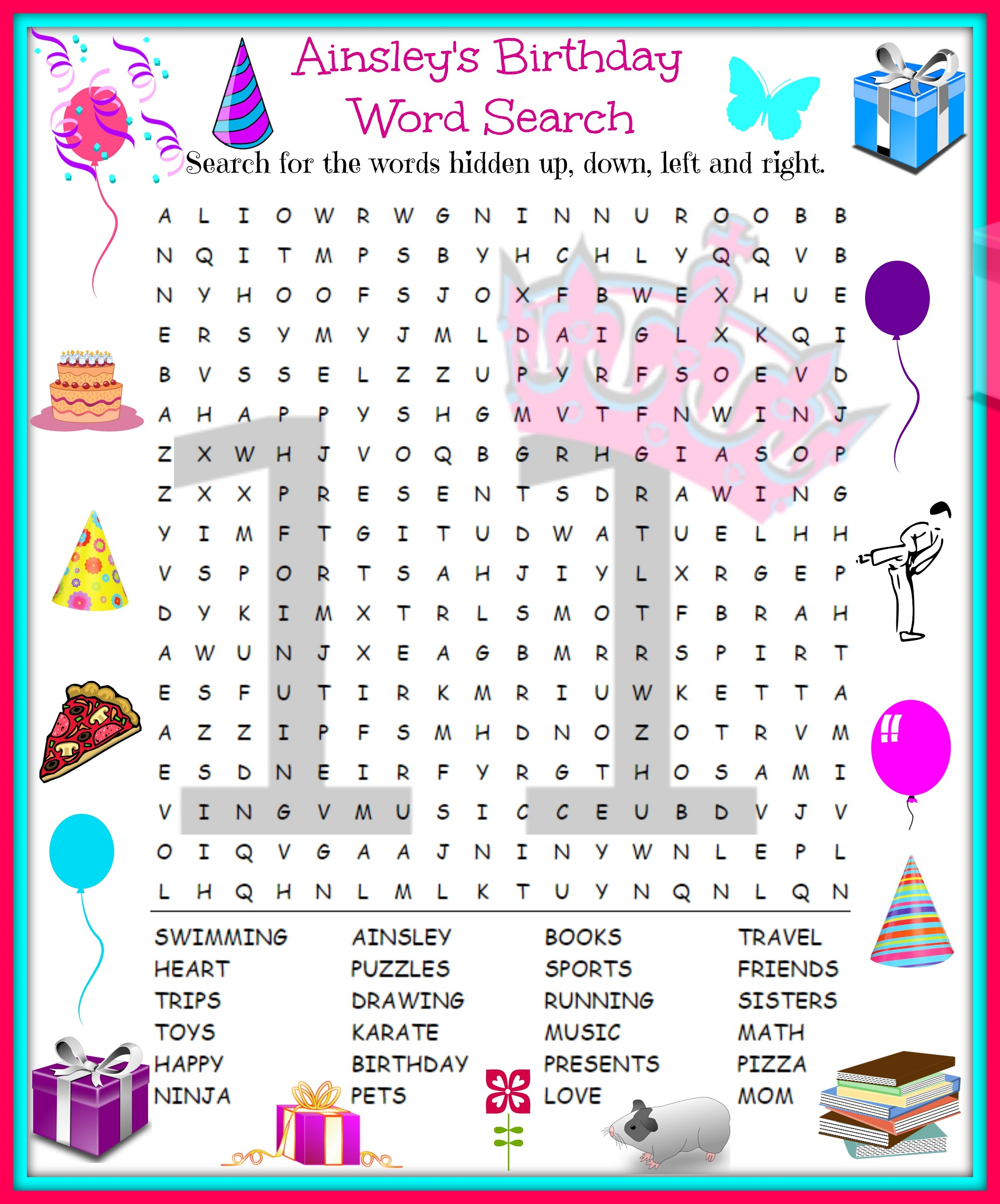 Printable Birthday Word Search | Activity Shelter - Printable Birthday Puzzles