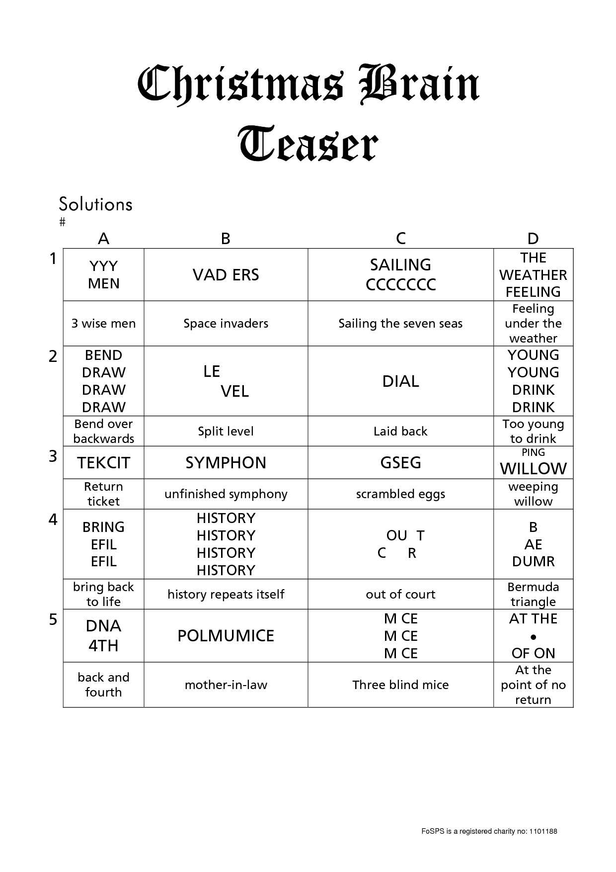 Free Printable Christmas Puzzles With Answers