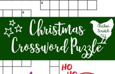 Printable Christmas Crossword Puzzle With Key - Christmas Crossword Puzzle Printable With Answers