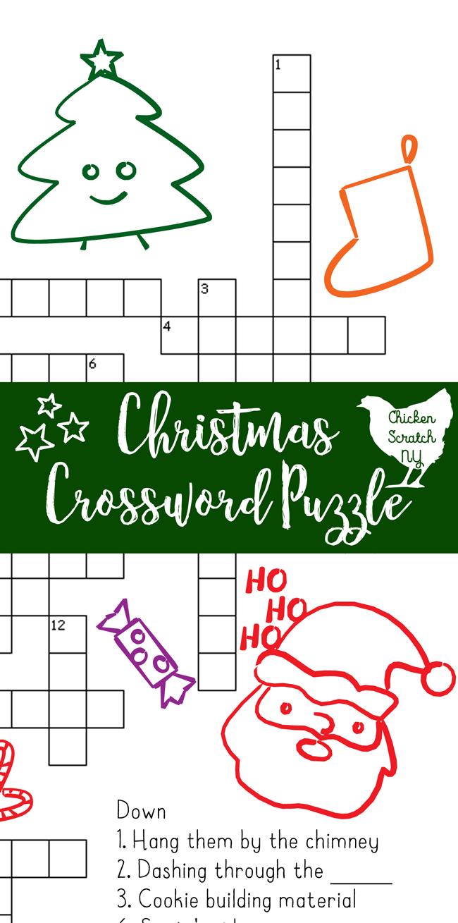 Printable Christmas Crossword Puzzle With Key - Free Printable Xmas Crossword