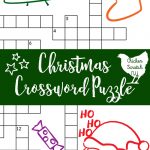 Printable Christmas Crossword Puzzle With Key   Printable Santa Puzzle