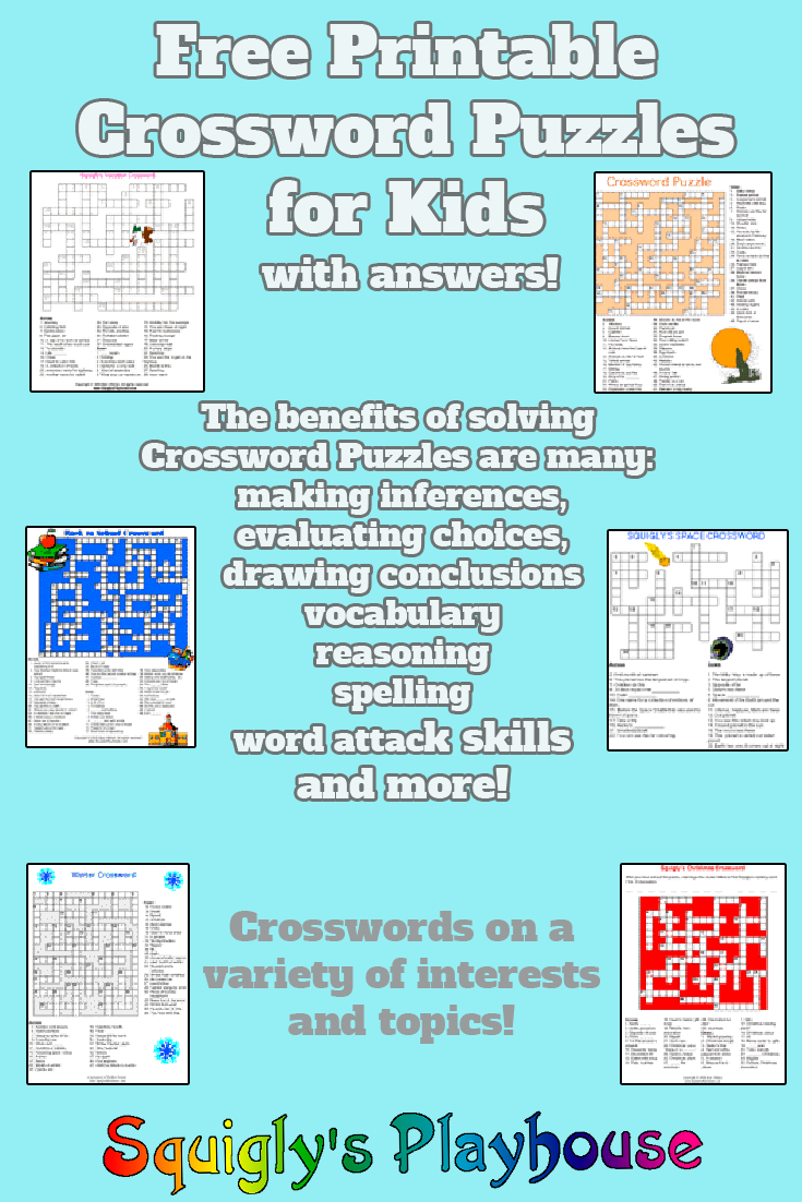 Printable Crossword Puzzles For Kids | My Classroom | Printable - Printable Variety Puzzles