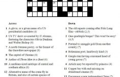 Printable Crosswords | Commoner Crosswords - Printable Crossword Solutions
