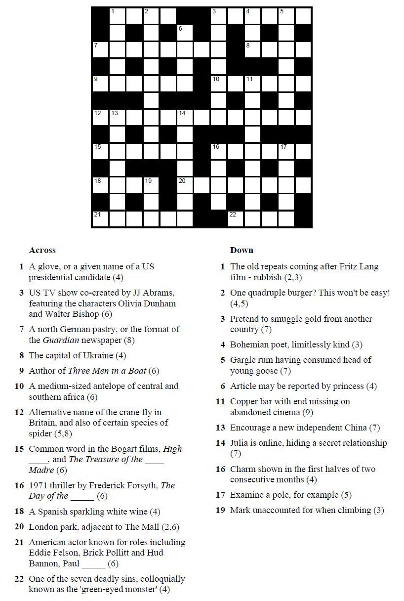 printable quick crossword printable crossword puzzles